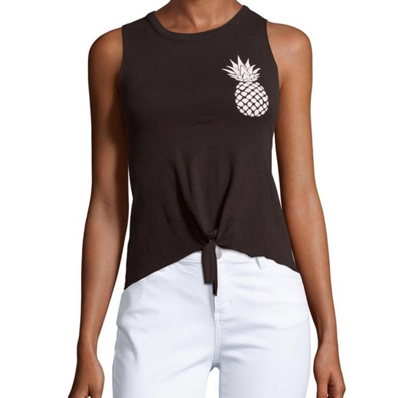 Chaser Tops - NWT Chaser Tie Front Muscle Vintage Top Size M